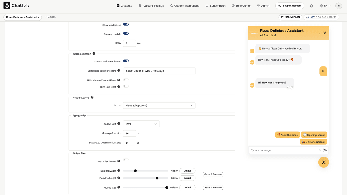 Header Actions settings|width=60