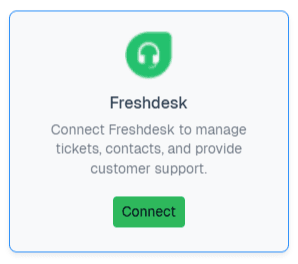Freshdesk integration in the integrations list