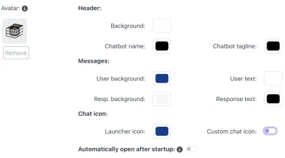 Customize chatbot