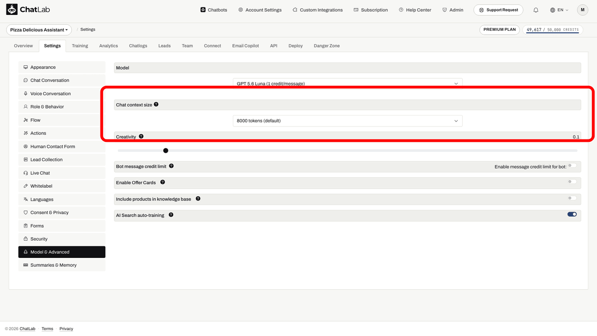 Context size setting|width=60