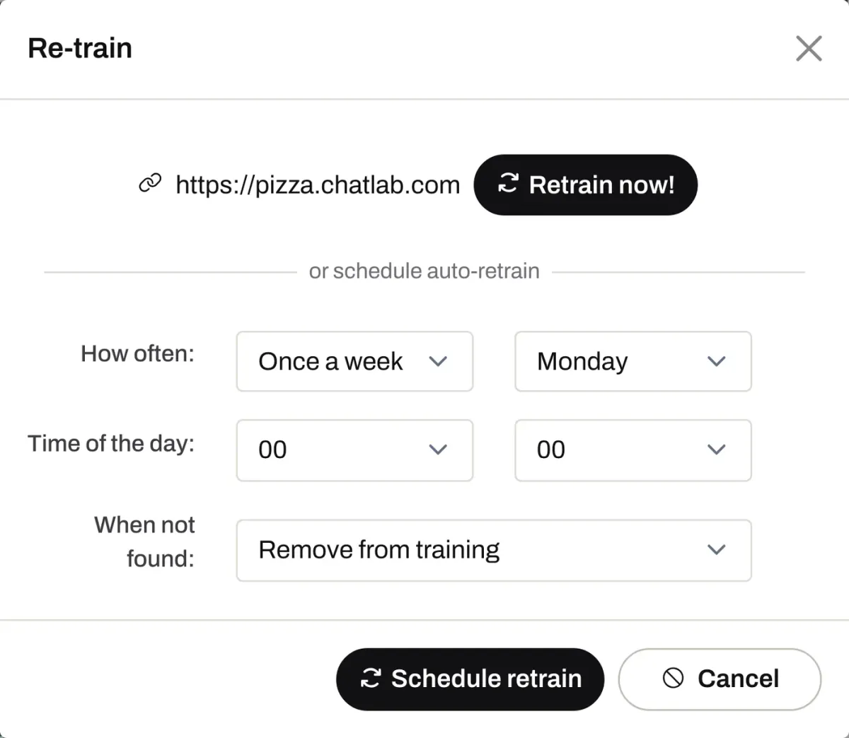 Auto-retrain