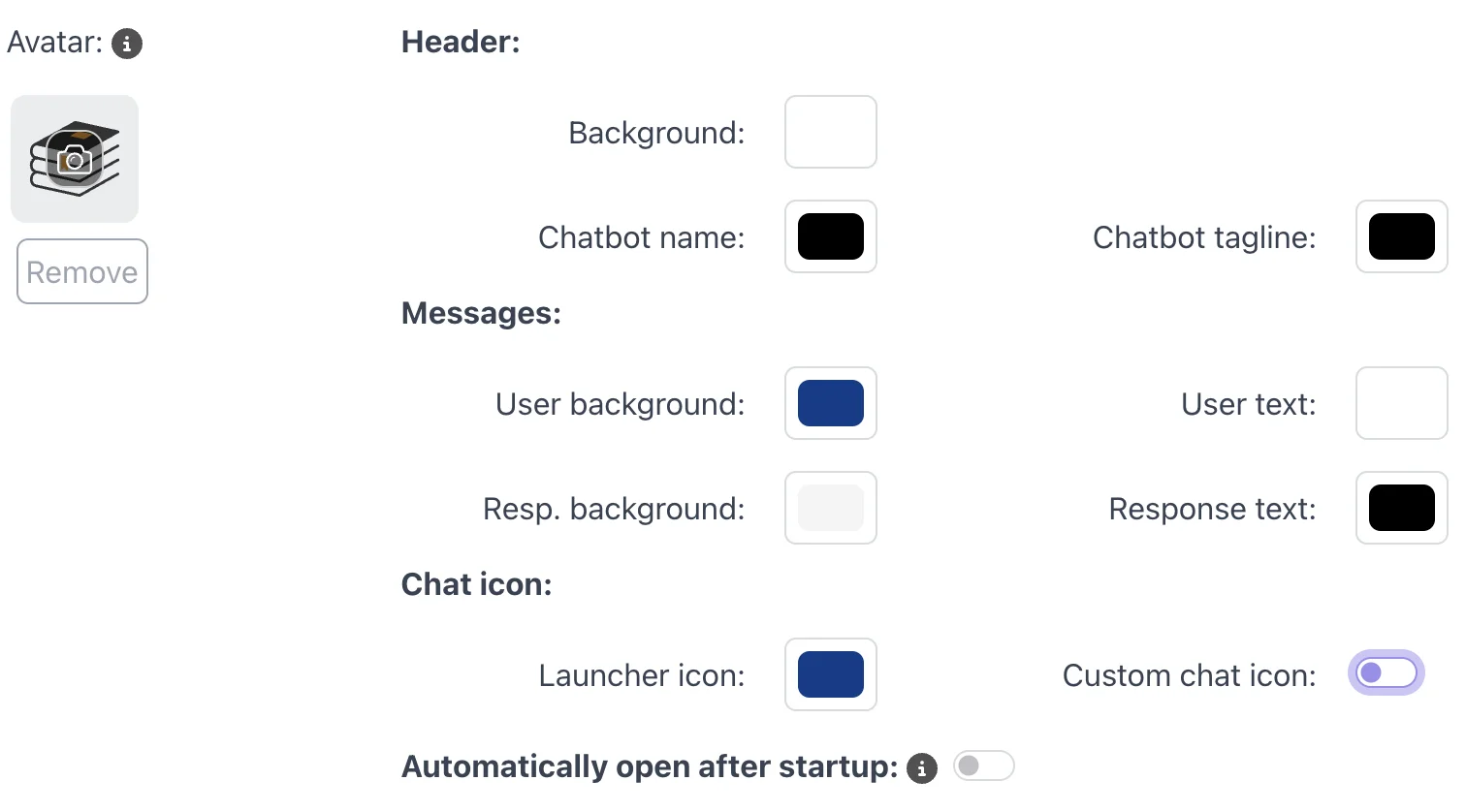 Customize chatbot